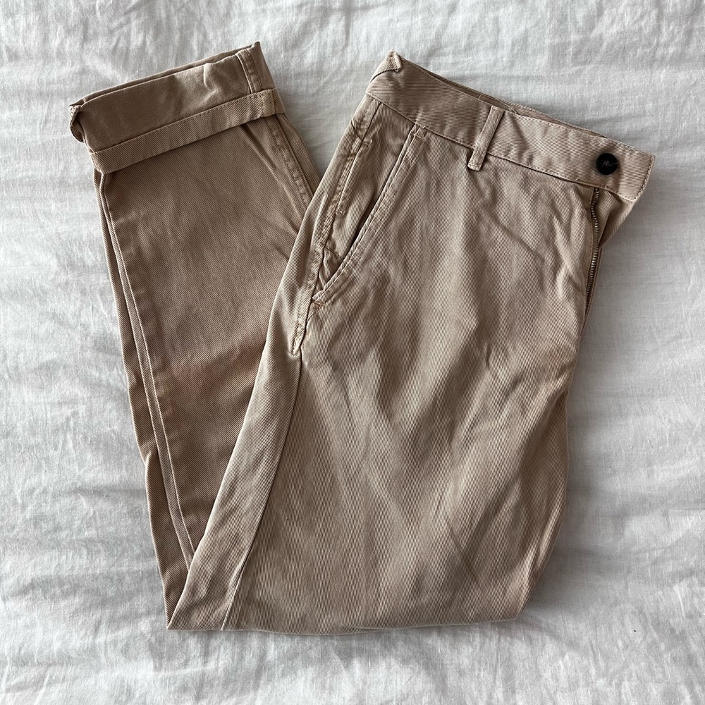Khaki Cropped Chinos